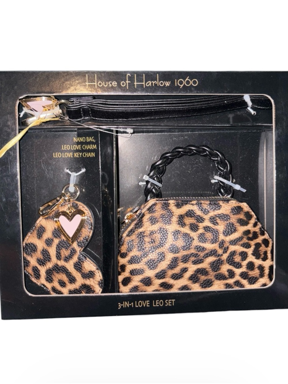 House of Harlow 1960 Leopard Print Nano Bag Trio.